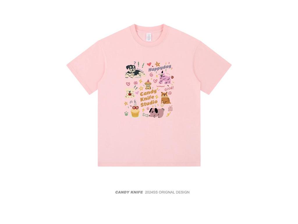 Trendy High-End Slimming Couple T-Shirt - Short Sleeve, Age-Reducing Design