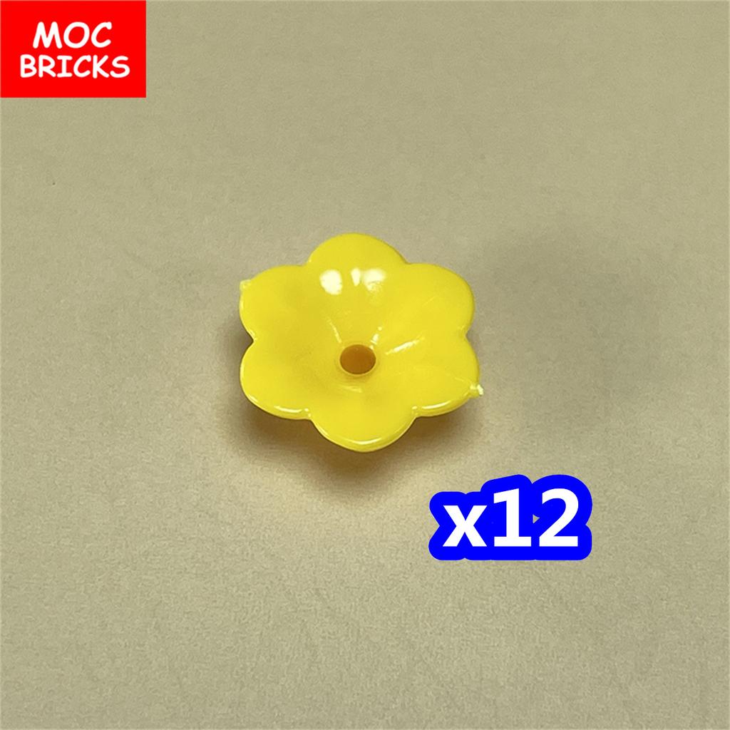 MOC Bricks Plant Petal Rose Flower Grass Tree Farm House Garden Accessories City View Country Building Blocks Children's Toys