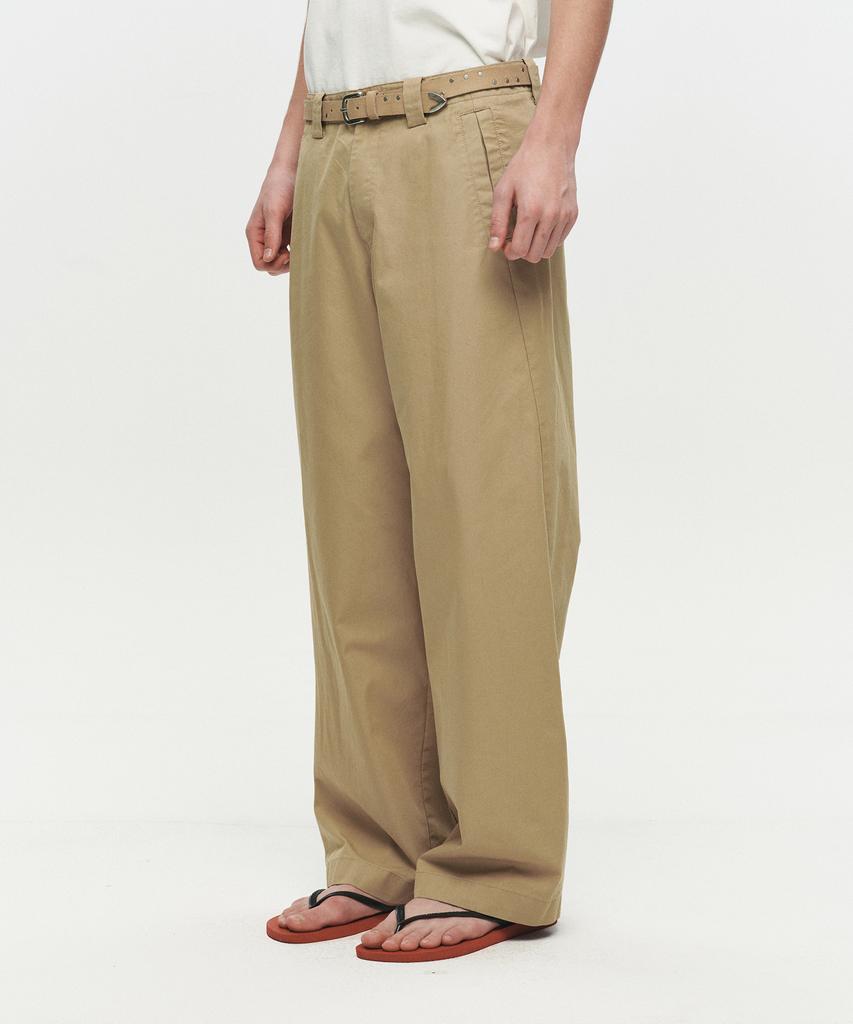 Hoite Curve Line Wide Pants (Beige)