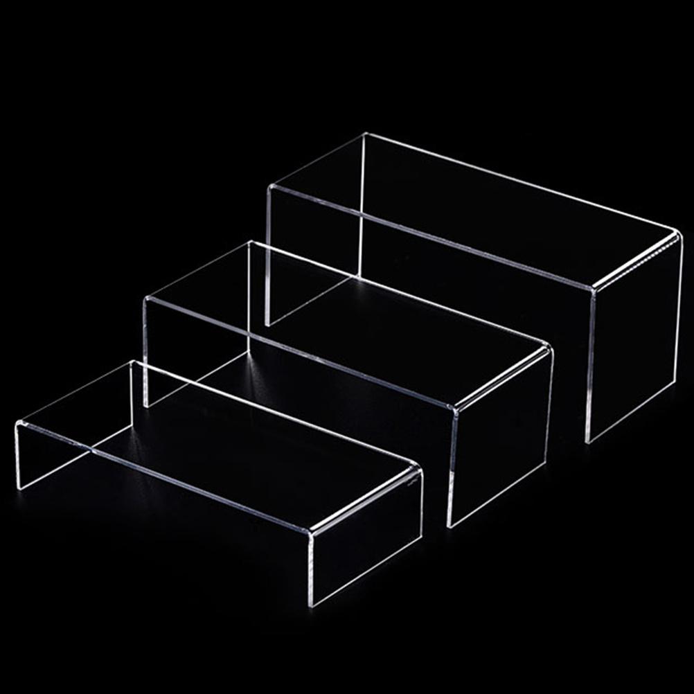 3 Stück Acryl-Display-Ständer Klar U-förmig Schuh-Display-Ständer für Einzelhandels-Vitrine Lagerregal Schmuck Kosmetik Organizer Klein