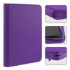 PAKESI Star Card Card File 9 Pockets Holds 360 Cards PU Leather Cover Card Sheet Collect Star Cards and Other Cards Star Card Collection File (Purple)
