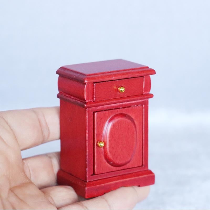 1/12 Dollhouse Miniature Mini Wooden Coffee Table Simulation End Table Furniture Toys for Doll House Decoration Accessories