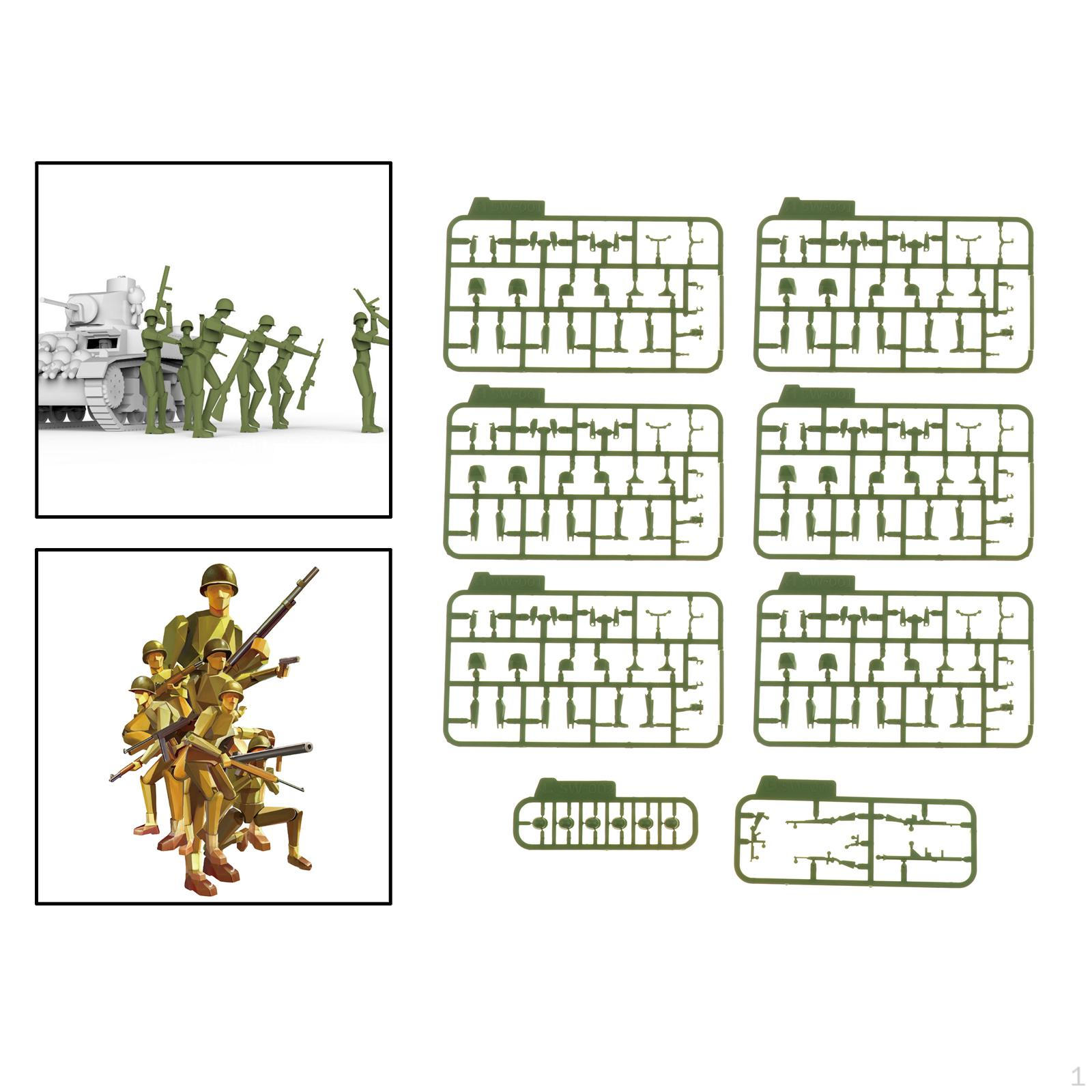 

1:35 Scale Soldier Figure Model Kit Assembly for Table Decor Set, Building