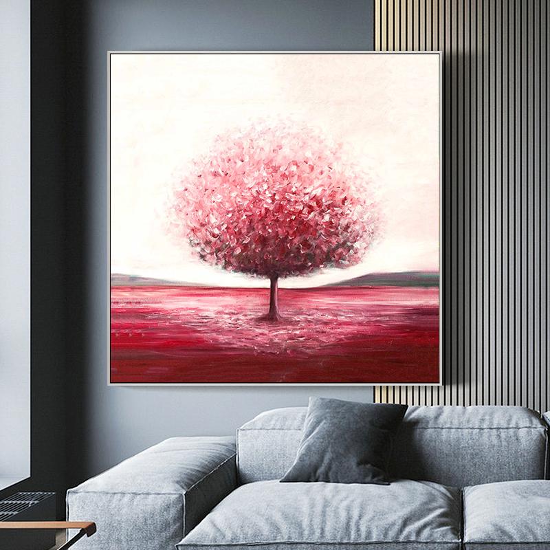 Nordic Oil Painting Print On Canvas Rich Tree Abstract Tree Posters and Prints for Living Room Decoration Home Decor Wall Art
