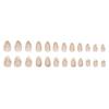 24 künstliche Fingernägel zum Aufkleben, Mandelform, French-Design, künstliche Nägel, Geschenk für Frauen und Mädchen