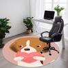 1pc Puppy Heart Office Round Area Rug, Under Office Chairs Bedroom Living Room Home Decor, Room Deco