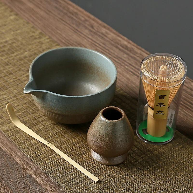 Gruby ceramiczny Stojak na pędzel do herbaty Zestaw miseczek do matchy Song Japońskie Narzędzia do matchy Instrumenty do degustacji herbaty Akcesoria do ceremonii herbaty