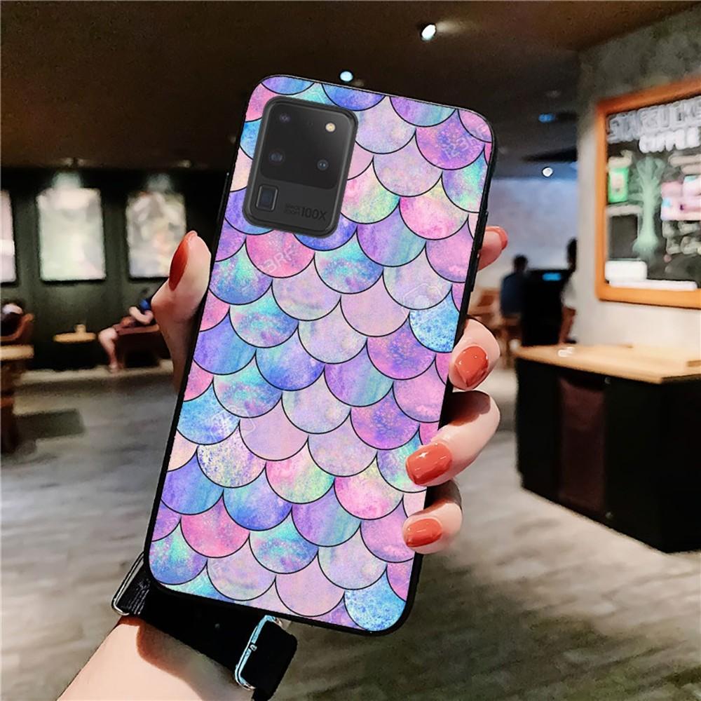 Mermaid Scale Phone Case For Samsung S 9 10 20 21 22 23 30 23 24 Plus Lite Ultra FE S10lite Fundas