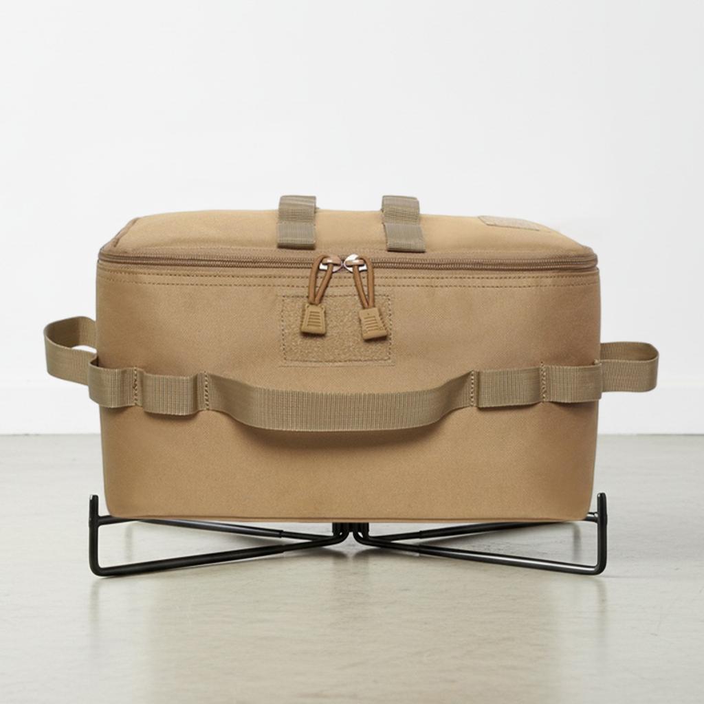 New Camping Foldable Metal Stand Folding Cooler Box Stand Ice Box Stand Iron Storage Box Bracket Outdoor Storage Boxes Shelves