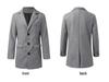 European Men's Mid-Length Wool Coat: Upgraded British Style for Autumn/Winter
