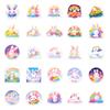 50 Rainbow Bunny Cute Style Self-Personal Personality DIY Decorative Stickers Waterproof Guka Stickers