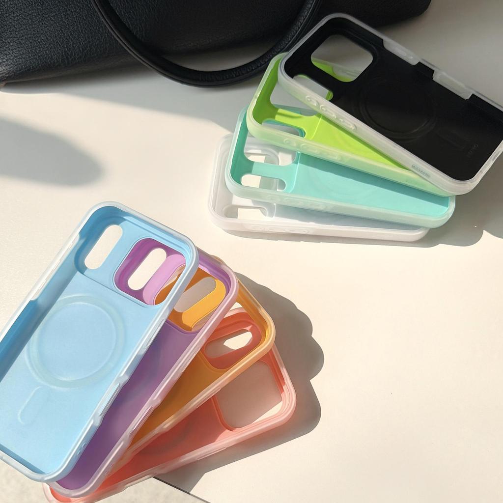 iPhone 17 Pro Max Dual-Color Magnetic Case with Anti-Drop Protection