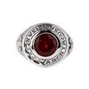 Anonymous Artisan Oldschool Officer Ring - Red Stone