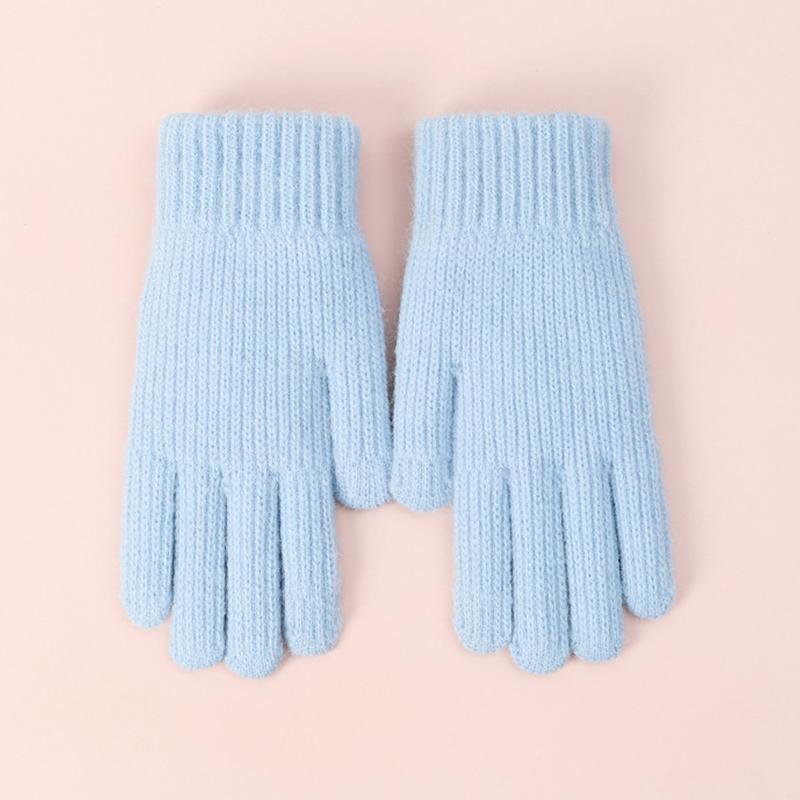 

Женские перчатки трикотажные теплые перчатки для езды на велосипеде с сенсорным экраном и защитой от холода One size синий