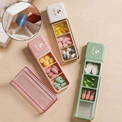 3 Compartment Pill Organizer 2-IN-1 Drug Tablet Organizer Durable Pill Box Splitters