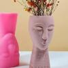 Artistic Figure Flowerpot Molds Cements Mould Silicone Texture for Flower Vase
