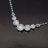 Venus Jewelry Platinum Natural Diamond Perfect Gift for Women Necklace,