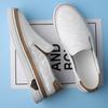 2025 summer men's shoes thin punched white shoes casual leather shoes trend low top thick sole breathable hollow hole shoes