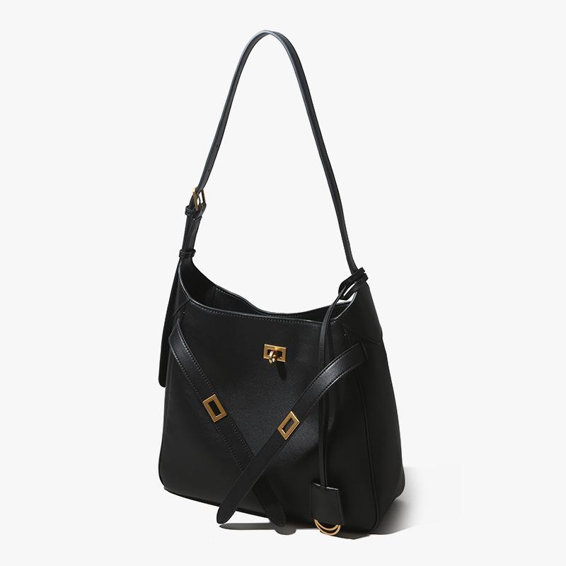 

Сумка Pitot — универсальное решение для поездок на работу, женская сумка на одно плечо с подмышкой, с большой вместимостью и первоклассным внешним видом. чёрный