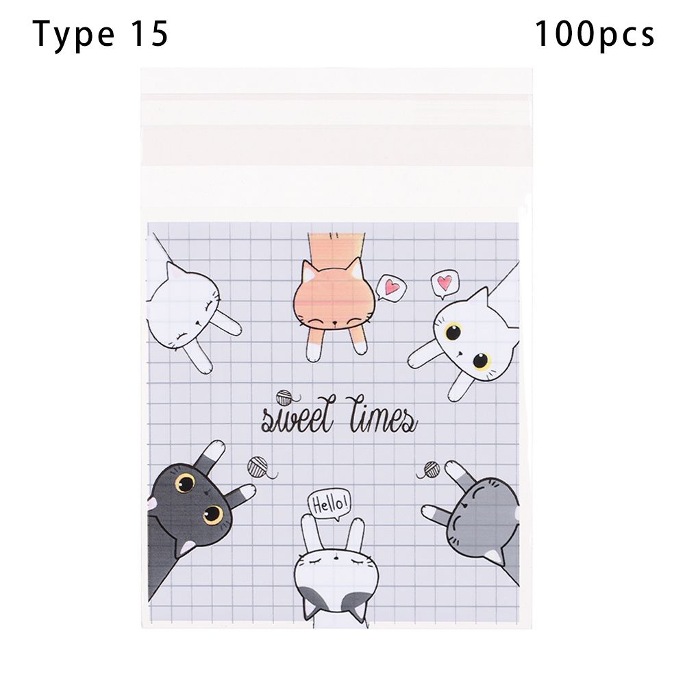 Quality Gift Packages Party Supplies Cute Bow Design Self-Adhesive Candy Bag Plastic Cookie Pocket