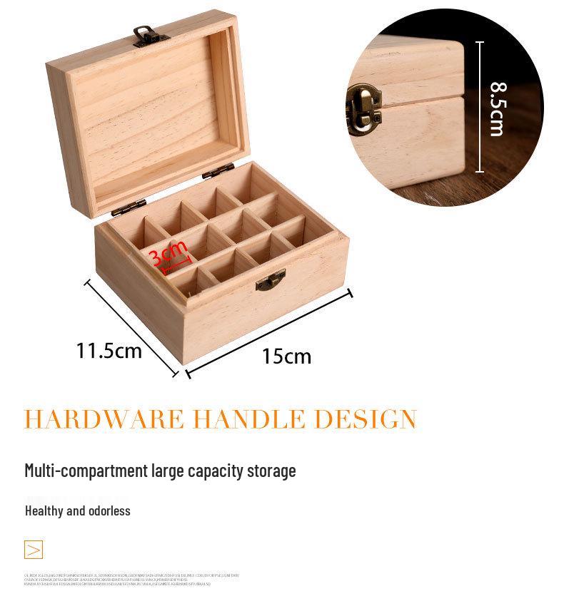 doTERRA Large Capacity Wooden Essential Oil Storage Box with 24+1 Compartments