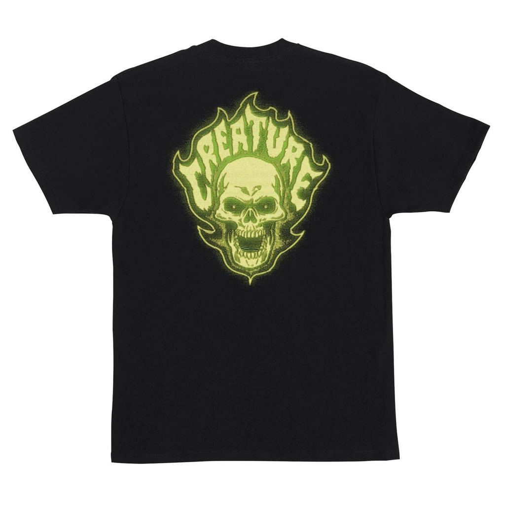 Creature Skateboard T-Shirt Bonehead Glitch Black