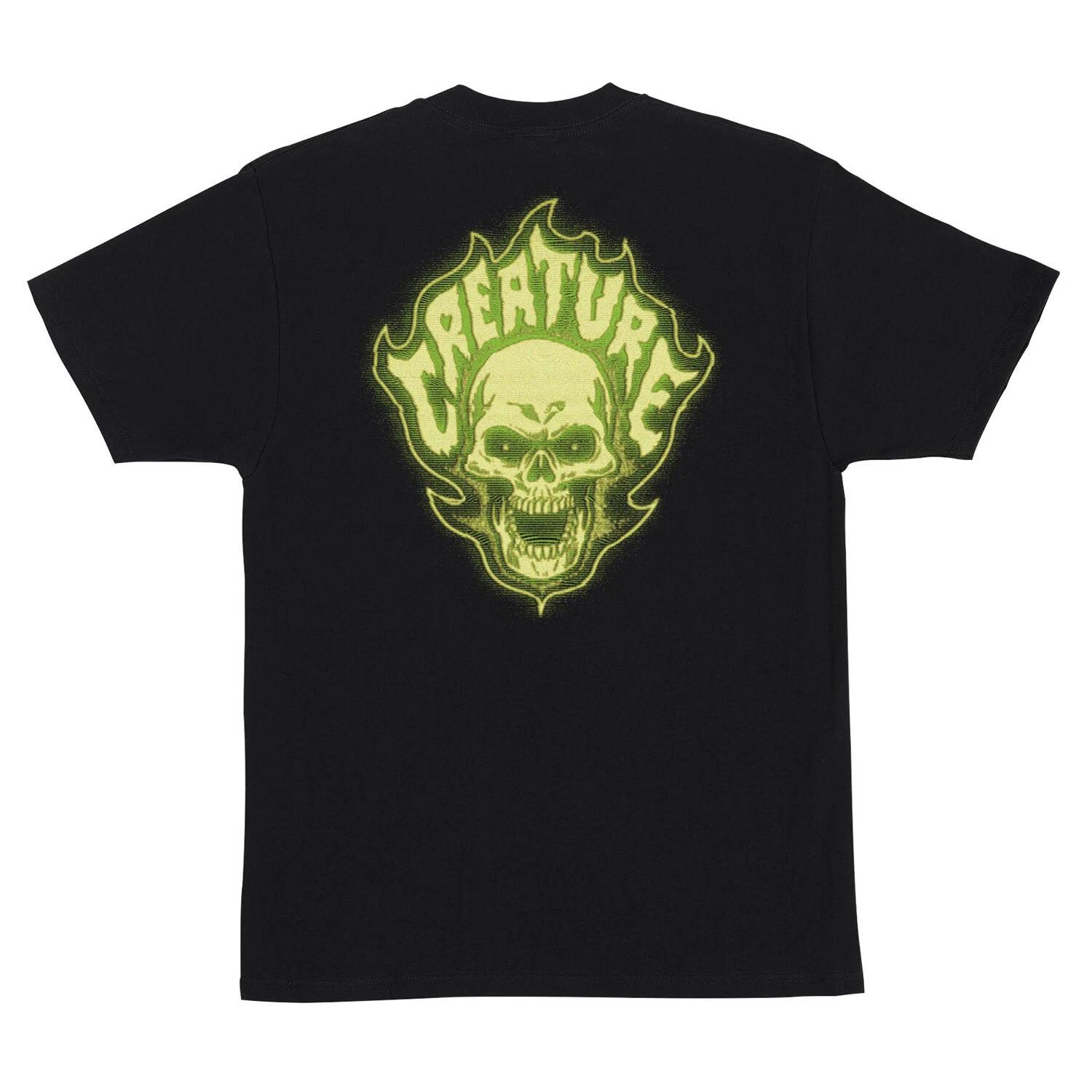 

Creature Skateboard T-Shirt Bonehead Glitch Black L