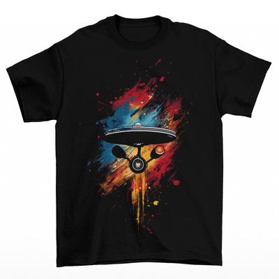 T-Shirt Enterprise Spaziale Unisex Cotone Adulto Vulcaniani Klingon Trekkies Alieni