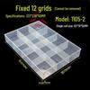 Thickened Nine-Grid Storage Box: Large Capacity, Impact & Corrosion Resistant, Open Compartment Design.