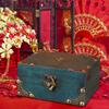 Retro Jewelry Storage Case Square Wood Treasure Box Lockable Password Box  Bracelet