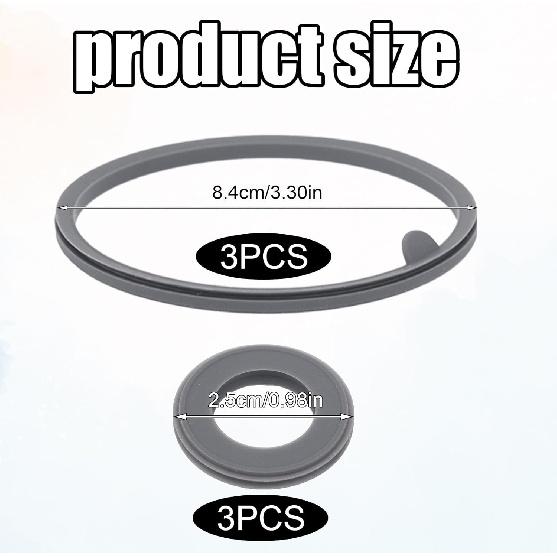6pcs Lid Gasket Replacement for Blender Bottle Strada Flip Shaker Cup Water Bottle Accessories Parts, 2 Sizes Silicone Seal Ring for Blenderbottle