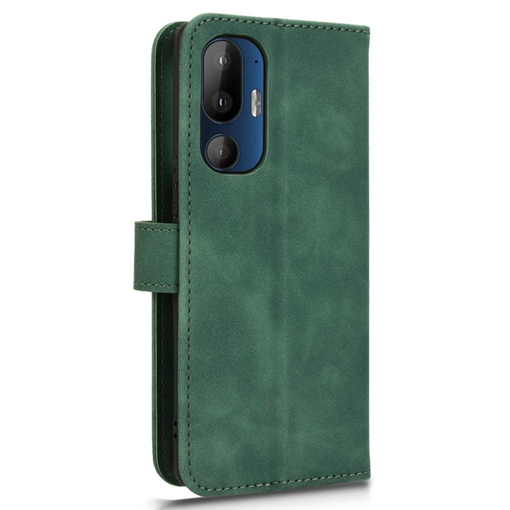 For HTC U24 Pro 5G Phone Case Skin-Touch PU Leather Wallet Magnetic Clasp Anti-Drop Cover