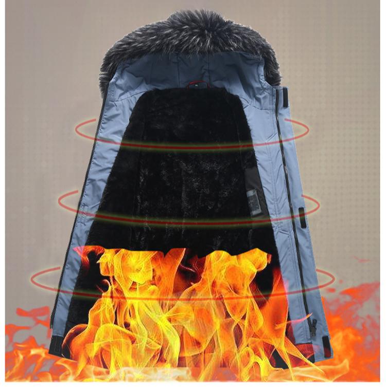 12XL Men's Plus Fat Plus Size Plus Cotton Windbreaker Mid-length Parker Loose Extra Large Cotton Jacket