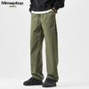 MMOPTOP Men's Autumn Winter Trendy Loose Fit Straight Cargo Pants Casual Sportswear K001 Gray L