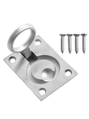Stainless Steel Concealed Handle Finger Flush Ring Pull Handle Cupboard Cabinet Trap Door Embedded Sliding Door Handle Hardware