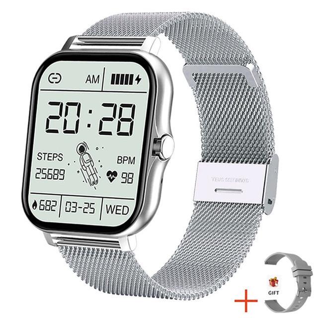 Nuovo Braccialetto Smart Watch Pedometro Monitoraggio Frequenza Cardiaca Chiamata Bluetooth Schermo Touch 1,69 pollici Smart Watch Per Uomo Donna Orologio