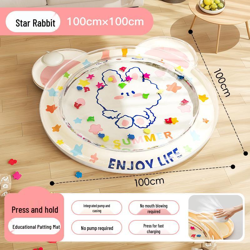 Inflatable Marine Life Water Mat for Infants & Toddlers - Cartoon PVC Crawling Mat & Seat Cushion.