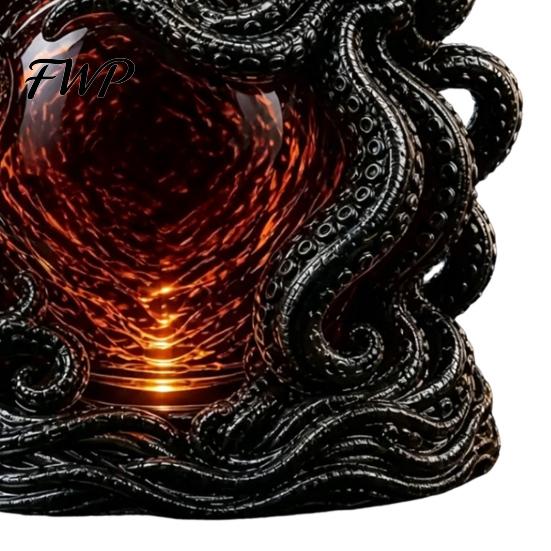 Octopus Wine Bottle 3D Whiskey Decanter, Nautical Art Collectible Bottle, 350ml Glass Unique Design Decorative Liquor Home Bar Decanter for