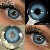 1 Pair Blue Color Contact Lenses Colored Lenses for Eye Beauty Makeup Gray Pupils Lens Yearly Cosmetic Green Contacts
