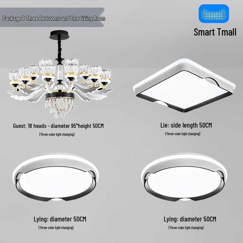 Chinese Style Luminous Crystal Chandelier: Modern Luxury Lighting for Living Rooms and Halls