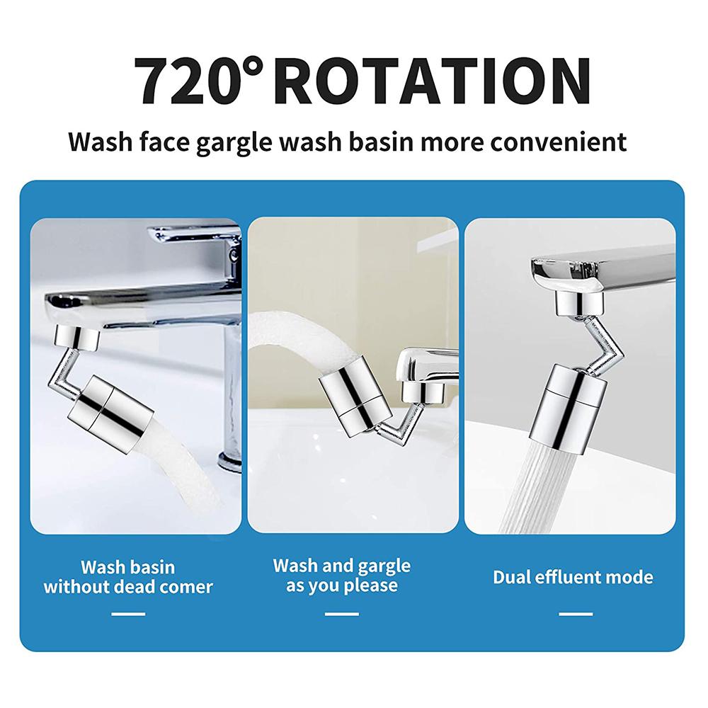 1-10PCS 720° Rotating Kitchen Faucet Aerator Universal Anti Splash Spray Nozzle Extender Adapter Water Saving Diverter
