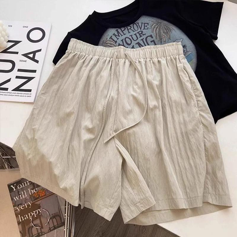 

Женские летние шорты из хлопка и джинсовой ткани, винтажные, свободные, большого размера, повседневные широкие шорты M белый