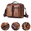LAOSHIZI Brand Man Messenger Bag Genuine Leather Crossbody Bag Fashion Male Travel Tote Bag Shoulder Bag