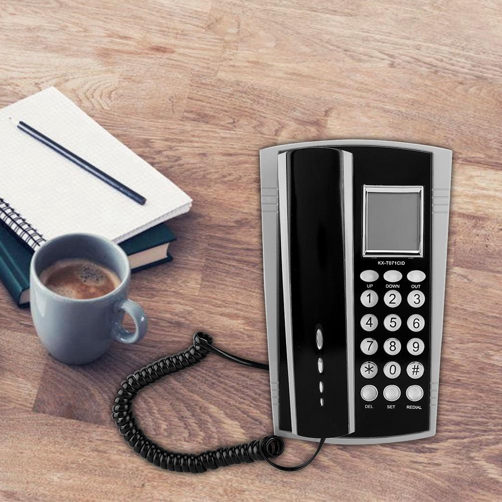 KX T071CID Wired English Telephone Extension with Speaker Voice Recorder RJ45 (6P2C) Black