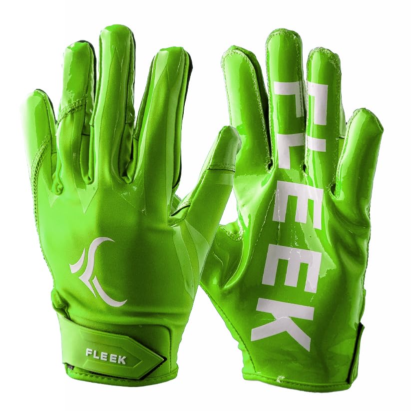 

FLEEK EXTRA-FIT GLOVES 2.0 Lime Green American Football Gloves Rugby S лаймовый