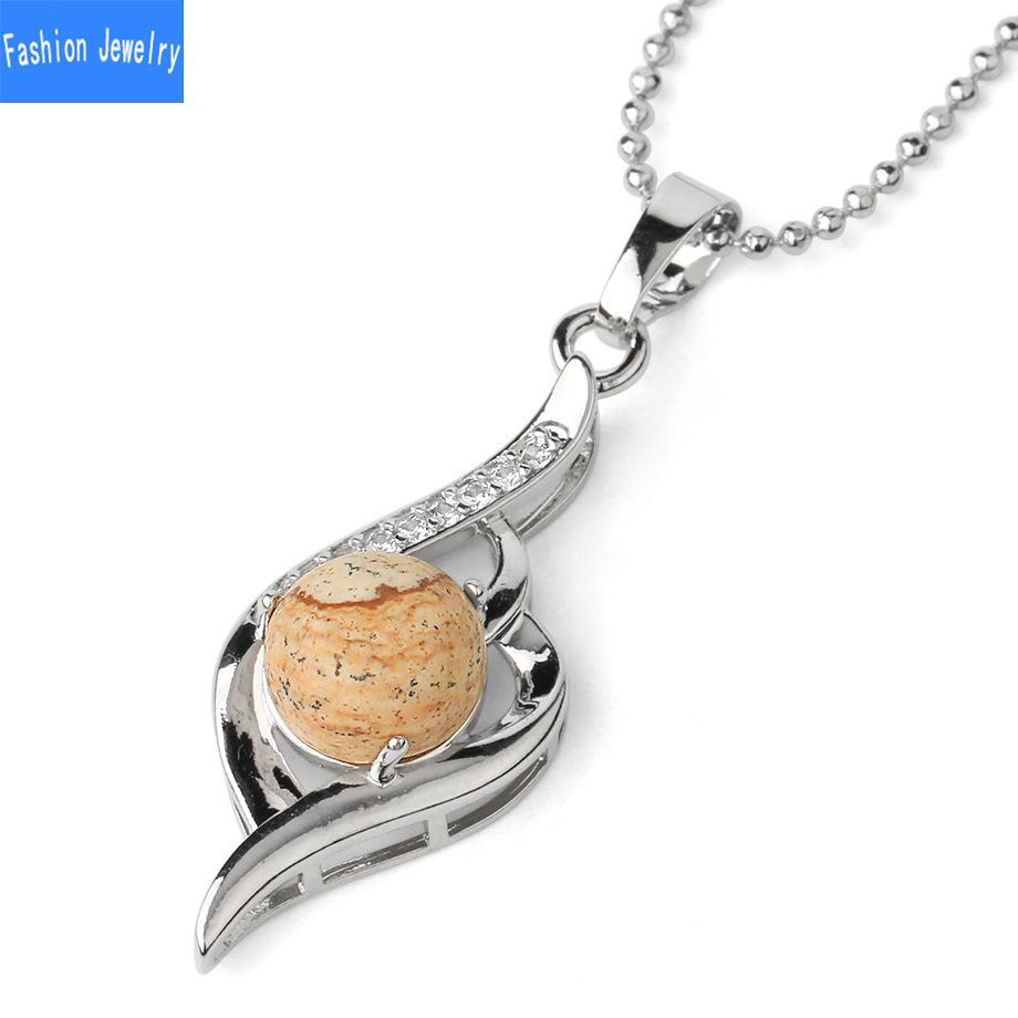 Collar con colgante de clavícula versátil de circonita de piedra de cristal natural