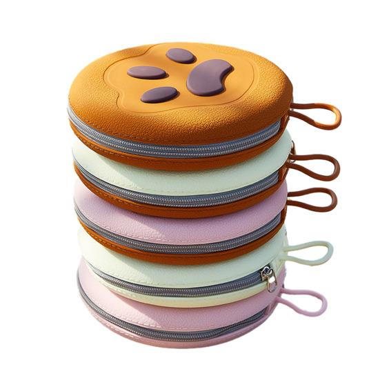 Zusammenklappbare Hundenäpfe Tragbarer 2-in-1 Haustiernapf Faltbarer Hunde-Futter- und Wassernapf Faltbarer Silikon-Napf für Reisen Camping Spaziergänge