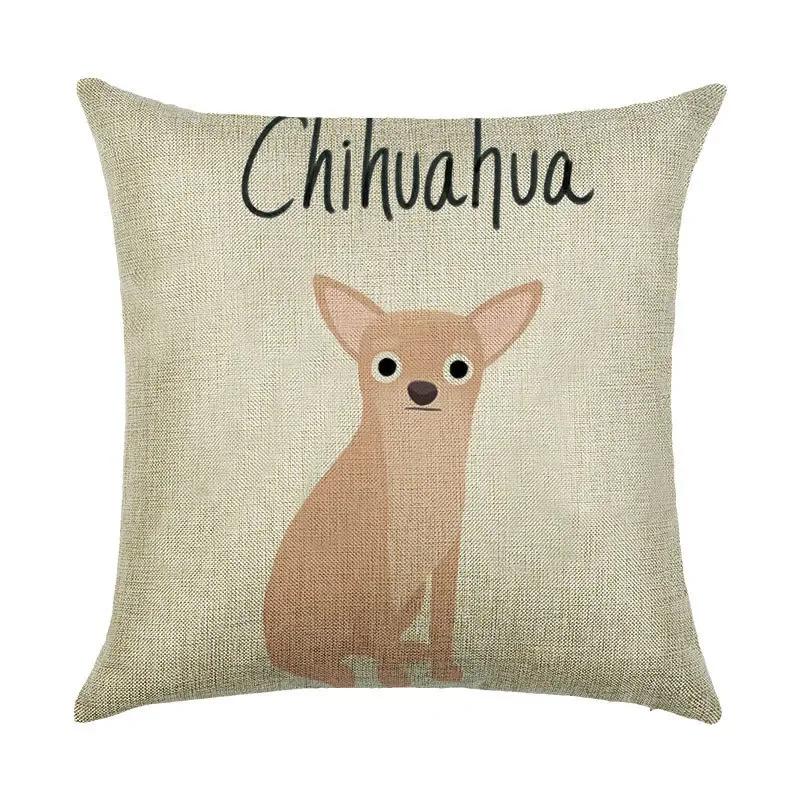 Cartoon Digital Print Pattern Linen Pillowcase Office Car Home Sofa Decorative Cushion Cover