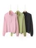 Women's Casual Half-Zip Lapel Cashmere Sweater - Warm, Loose, Versatile Winter Knit