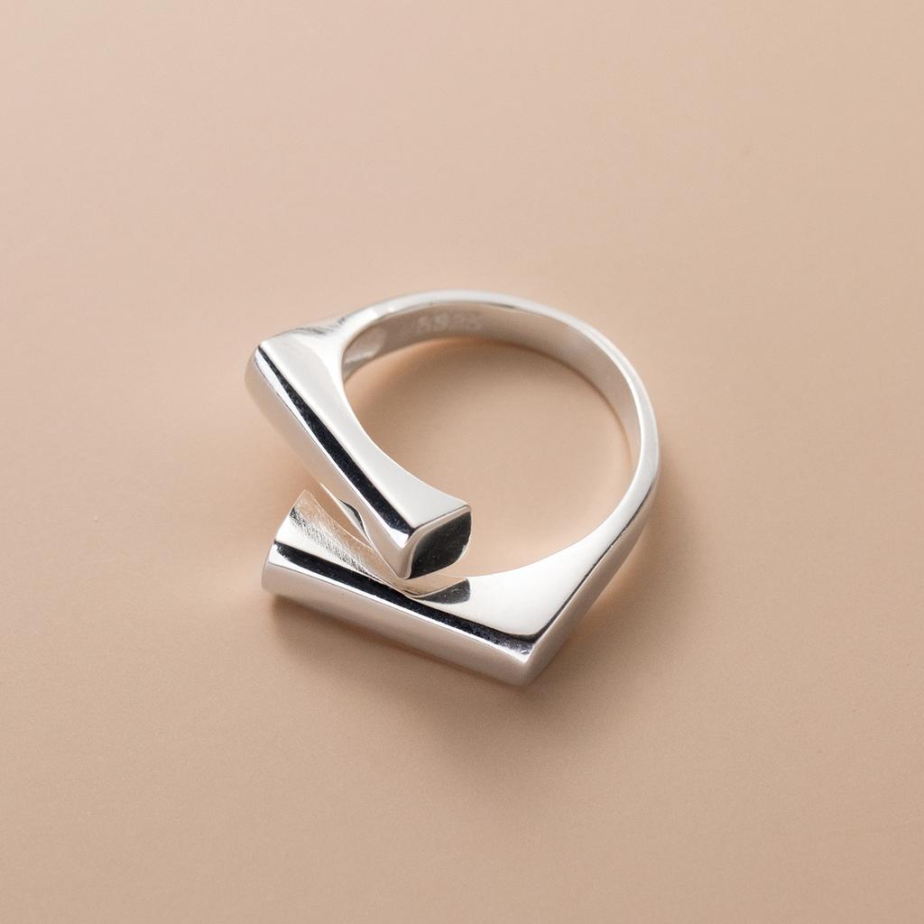 925 Sterling Silver Unique Simple Ring For Women Jewelry Finger Open Vintage Handmade Ring Allergy For Party Birthday Gift